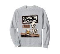 Surviving Fatherhood One Beer At A Time Funny Beer Lover Sweatshirt