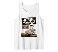 Surviving Fatherhood One Beer at A Time Funny Beer Lover Tank Top