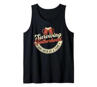 Surviving Fatherhood One Beer At A Time Funny Dad Tank Top