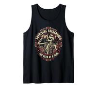 Surviving Fatherhood One Beer At A Time Funny Dad Tank Top