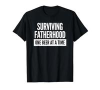 Surviving Fatherhood One Beer At A Time Value Graphic T-Shirt, Men, Black, S