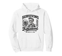 Surviving Fatherhood One Beer At Time Dad Funny Fathers Day Pullover Hoodie