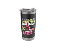 Surviving Great Britain with These Crazies Great Britain Stainless Steel Insulated Tumbler
