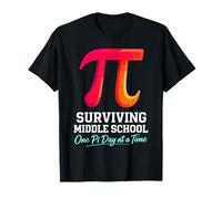Surviving Middle School One Pi Day at a Time Math Teacher T-Shirt