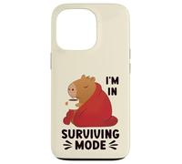 Surviving Mode Cozy Winter Capybara Hot Drink Case for iPhone 13 Pro