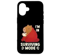 Surviving Mode Cozy Winter Capybara Hot Drink Case for iPhone 16