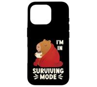 Surviving Mode Cozy Winter Capybara Hot Drink Case for iPhone 16 Pro