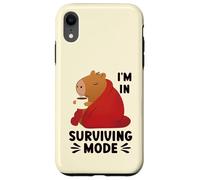 Surviving Mode Cozy Winter Capybara Hot Drink Case for iPhone XR