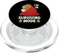 Surviving Mode Cozy Winter Capybara Hot Drink PopSockets PopGrip for MagSafe