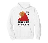 Surviving Mode Cozy Winter Capybara Hot Drink Pullover Hoodie