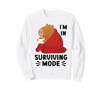 Surviving Mode Cozy Winter Capybara Hot Drink Sweatshirt