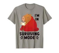 Surviving Mode Cozy Winter Capybara Hot Drink T-Shirt