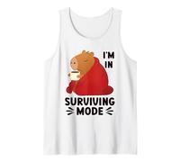Surviving Mode Cozy Winter Capybara Hot Drink Tank Top