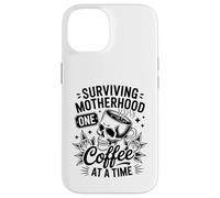 Surviving Motherhood One Coffee At A Time Skull Mom Case for iPhone 14
