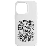 Surviving Motherhood One Coffee At A Time Skull Mom Case for iPhone 14 Pro Max
