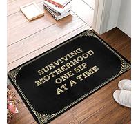 Surviving Motherhood One Sip At A Time Welcome Mat, Cool Plastic Outdoor
