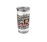 Surviving Motherhood One Snack At A Time Stainless Steel Insulated Tumbler