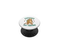 Surviving Not Thriving Stressed Bear Student PopSockets Adhesive PopGrip