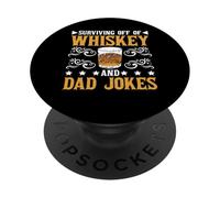Surviving Off Of Whiskey And Dad Jokes Parenting - PopSockets Adhesive PopGrip