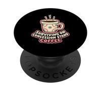 Surviving On Concession Stand Coffee Soccer Mom PopSockets Adhesive PopGrip
