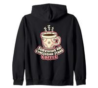 Surviving On Concession Stand Coffee Soccer Mom Zip Hoodie