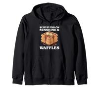 Surviving on Sunshine and Waffles Zip Hoodie