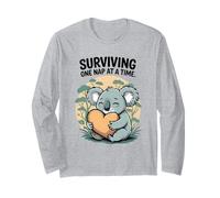 Surviving One Nap at a Time - Cute Sleepy Koala Long Sleeve T-Shirt