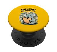 Surviving One Nap at a Time - Cute Sleepy Koala PopSockets Adhesive PopGrip