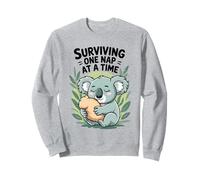 Surviving One Nap at a Time - Cute Sleepy Koala Sweatshirt