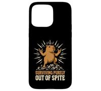 Surviving Purely Out Of Spite Capybara Funny Case for iPhone 15 Pro Max