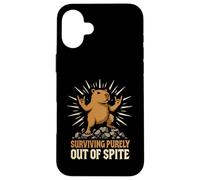 Surviving Purely Out Of Spite Capybara Funny Case for iPhone 16 Plus
