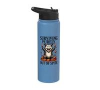 Surviving Purely Out of Spite Funny Opossum Sarcastic Stainless Steel Insulated Water Bottle
