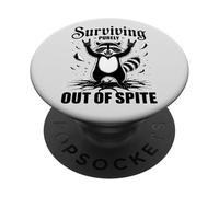 Surviving Purely Out of Spite Funny Raccoon PopSockets Adhesive PopGrip