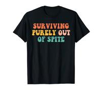 Surviving Purely Out Of Spite Funny Retro Vintage T-Shirt