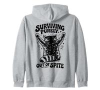 Surviving Purely Out Of Spite Funny Sarcasm Quotes Zip Hoodie