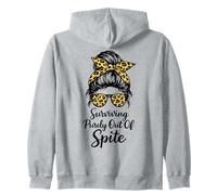 Surviving Purely Out Of Spite Funny Sarcasm Quotes Zip Hoodie