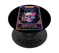 Surviving Purely Out Of Spite Skull Design PopSockets Adhesive PopGrip
