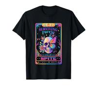 Surviving Purely Out of Spite Skull Design T-Shirt