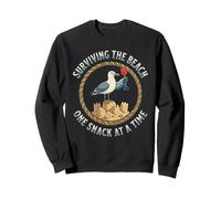 Surviving The Beach One Snack At A Time Humor Sweatshirt