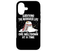 Surviving The Manager Life One Meltdown At a Time Funny Case for iPhone 17