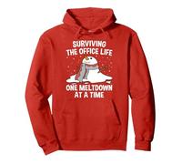 Surviving The Office Life One Meltdown At a Time Funny Pullover Hoodie, Adult Unisex, Red, Medium