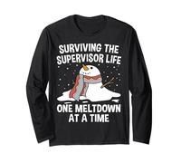 Surviving The Supervisor Life One Meltdown at a Time Funny Long Sleeve T-Shirt