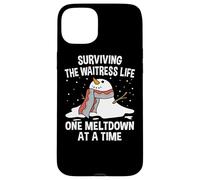 Surviving The Waitress Life One Meltdown At a Time Funny Case for iPhone 15 Plus