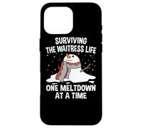 Surviving The Waitress Life One Meltdown At a Time Funny Case for iPhone 16 Pro Max
