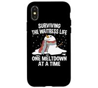 Surviving The Waitress Life One Meltdown At a Time Funny Case for iPhone X/XS