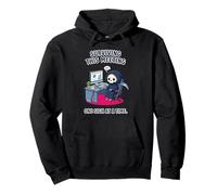 Surviving This Meeting One Sigh At A Time Grim Reaper Pullover Hoodie