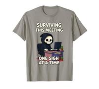 Surviving This Meeting One Sigh At A Time Grim Reaper T-Shirt