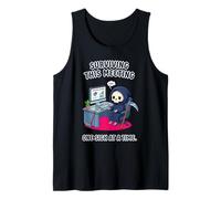 Surviving This Meeting One Sigh At A Time Grim Reaper Tank Top