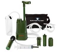 Survivor Filter PRO Hydration Extender Series - Handpump Plus an Extra Set of Replacement Filters - Portable Water Filter Camping, Hiking and and Emergency Preparedness - 0.01 Micron Ultra Filter