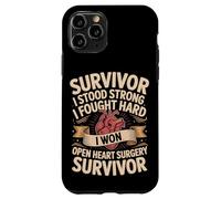 Survivor I Stood Strong I Fought Hard I Won Open Heart Case for iPhone 11 Pro